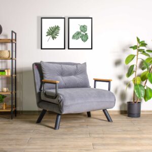 Fotoliu Extensibil Living Sando Single - Grey