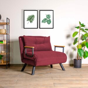 Fotoliu Extensibil Sando Single - Maroon