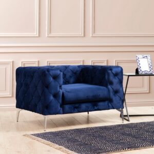 Fotoliu XL CHESTERFIELD Como - Navy Blue 108 X 70 X 90