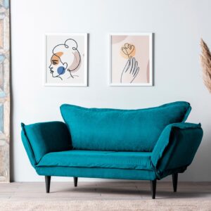 Canapea Extensibila cu 2 Locuri Vino Daybed - Petrol Green GR124/01