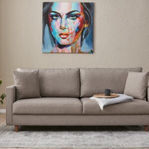 Canapea cu 3 Locuri Eva - Cream 210 X 82 X 90
