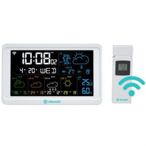 Statie meteo AlecoAir M40 Clima  WiFi  Asistenti vocali  Meteo  Alarma  Masurare temperatura  umiditate  factor UV