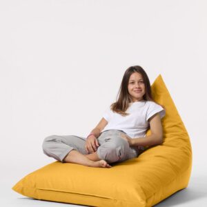 Fotoliu Puf Bean Bag Pyramid Big Bed Pouf - Yellow
