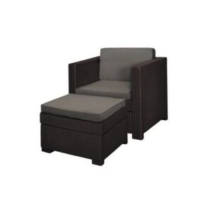 Set scaun si masuta terasa, maro