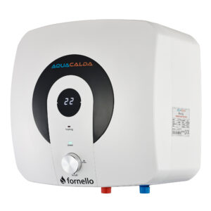 Boiler electric  Fornello AQUACALDA ECO, 10 Litri, montaj deasupra chiuvetei,  2000 watt, reglaj extern al temperaturii, poliuretan expandat, grad de protecție IPX4, dimensiuni compacte si afisaj digital
