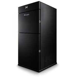 Centrala pe peleti Fornello Pellet King 25 KW, echipata cu: pompa de circulatie, vas de expansiune, supapa de siguranta, automatizare, telecomanda, rezervor pentru peleti, tiraj fortat
