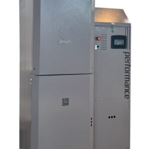 Centrala pe peleti Fornello Slimpel Automatic 40 kw, arzator inox, sistem curatare automata arzator si schimbator de caldura, pompa de circulatie, tiraj fortat , buncar 150 litri, pompa electronica Grundfos
