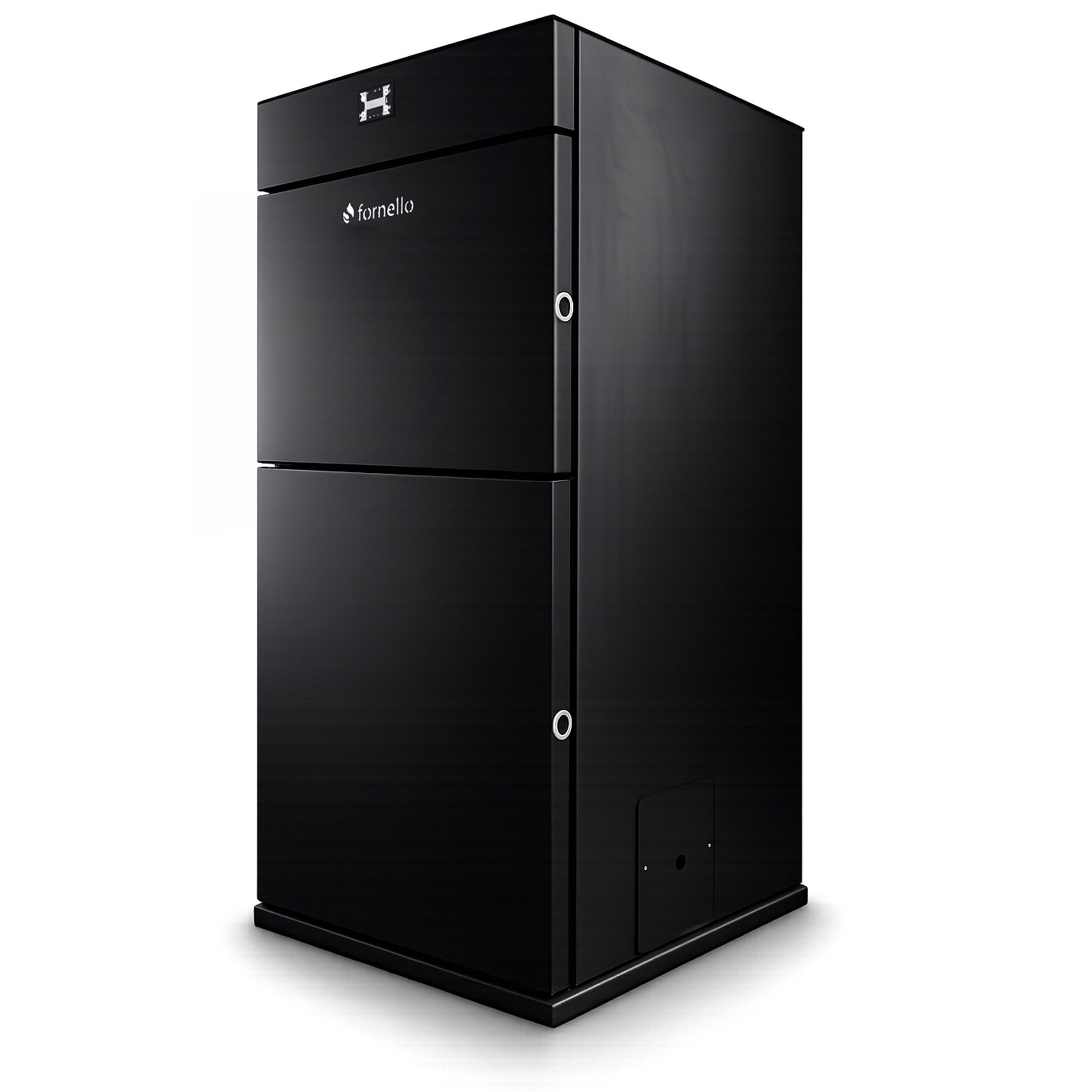 Centrala peleti Fornello Pellet King 30 kw, complet echipata pentru incalzire, pompa circulatie, vas expansiune, automatizare , telecomanda, buncar peleti 70 kg, tiraj fortat, culoare neagra , aprindere automata, curatare facila, pana la 200 mp