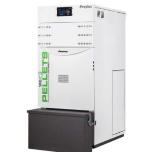 Centrala termica automata pe peleti Fornello Lidya Compact Proplus 25 kw, echipata cu pompa  Grundfos, vas, manometru, supapa, arzator inox, curatare automata arzator, curatare automata schimbator, A+, elimina automat cenusa