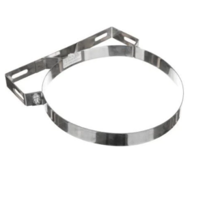 Colier din inox compatibil doar cu elemente de cos inox Fornello, dublu perete inox-inox, izolatie din vata bazaltica 40 mm, diametru interior 200 mm, pentru centrale pe lemn, carbune si peleti