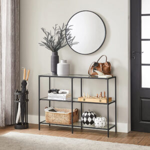 MAN4 - Consola 100x30x73 cm, Masa de toaleta cosmetica machiaj masuta vanity - Neagra