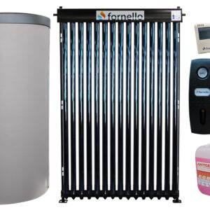 Pachet sistem solar presurizat, Panou Fornello 15 Tuburi Heat Pipe, Boiler Fornello Optima EV 6/4 S2, 160 Litri, Controller, Vas expansiune, Grup pompare, Aerisitor, Antigel