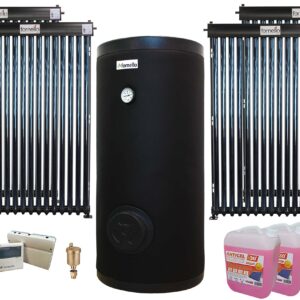 Pachet sistem solar presurizat, Fornello 60 Tuburi Heat Pipe, Boiler cu 2 serpentine Fornello SOL 500 LT 2S, controller, vas expansiune, grup pompare, aerisitor 1/2, antigel