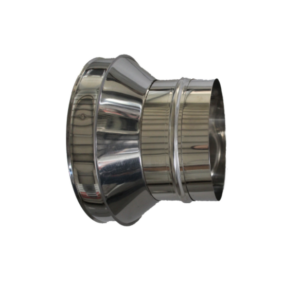 Racord din inox Fornello, diametru interior 200 mm, pentru centrale pe lemn, carbune si peleti