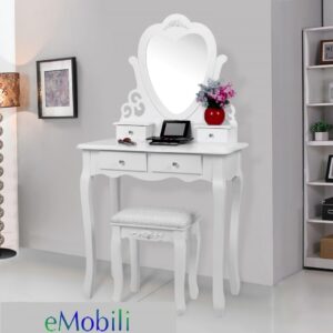 SEA118 - Set Masa alba toaleta cosmetica machiaj oglinda masuta