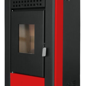 Semineu (Soba) pe Peleti cu aer cald Fornello Magnesia 9 KW, culoare Bordeaux